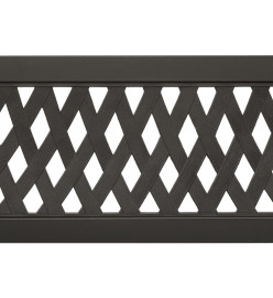 Banc double de jardin 246 cm Noir Acier