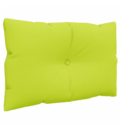 Coussins de palette 2 pcs vert vif tissu