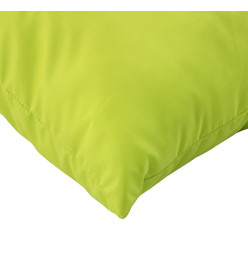 Coussins de palette 2 pcs vert vif tissu