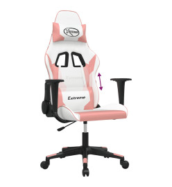 Chaise de jeu de massage Blanc et rose Similicuir
