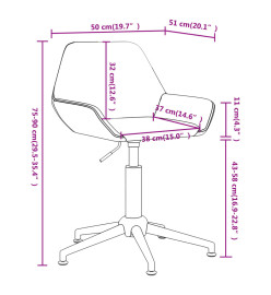 Chaise pivotante de salle à manger Gris foncé Velours