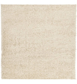 Tapis shaggy à poils longs moderne doré 240x240 cm