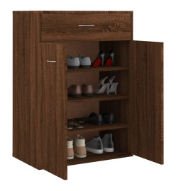 Armoire à chaussures Chêne marron 60x35x84 cm Bois d'ingénierie