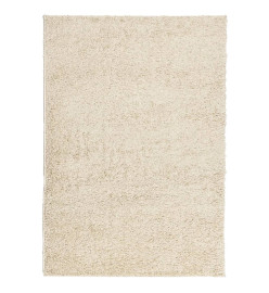 Tapis shaggy à poils longs moderne doré 120x170 cm