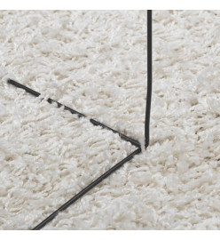 Tapis shaggy à poils longs moderne crème Ø 240 cm