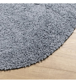 Tapis shaggy à poils longs moderne bleu Ø 80 cm