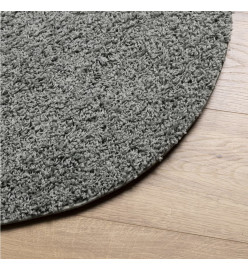 Tapis shaggy à poils longs moderne vert Ø 100 cm