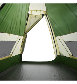 Tente de camping 7 personnes vert 350x350x280 cm taffetas 185T