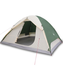 Tente de camping 6 personnes vert 348x340x190 cm taffetas 190T