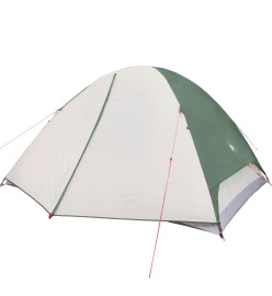 Tente de camping 6 personnes vert 348x340x190 cm taffetas 190T