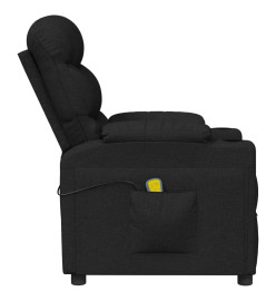 Fauteuil électrique de massage Noir Tissu