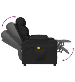 Fauteuil électrique de massage Noir Tissu