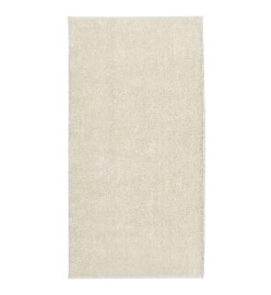 Tapis ISTAN à poils longs aspect brillant crème 80x150 cm