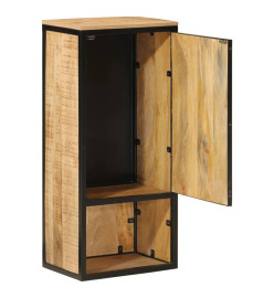 Armoire de salle de bain 40x27x90cm bois massif manguier et fer