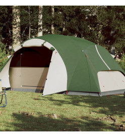 Tente de camping 8 personnes vert 360x430x195 cm taffetas 190T