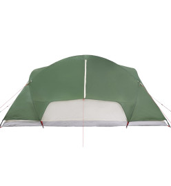 Tente de camping 8 personnes vert 360x430x195 cm taffetas 190T