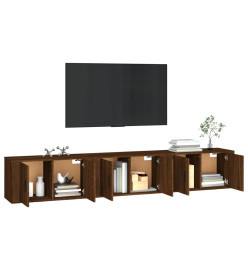 Meubles TV muraux 3 pcs chêne marron 80x34,5x40 cm