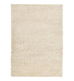 Tapis shaggy à poils longs moderne doré 200x280 cm