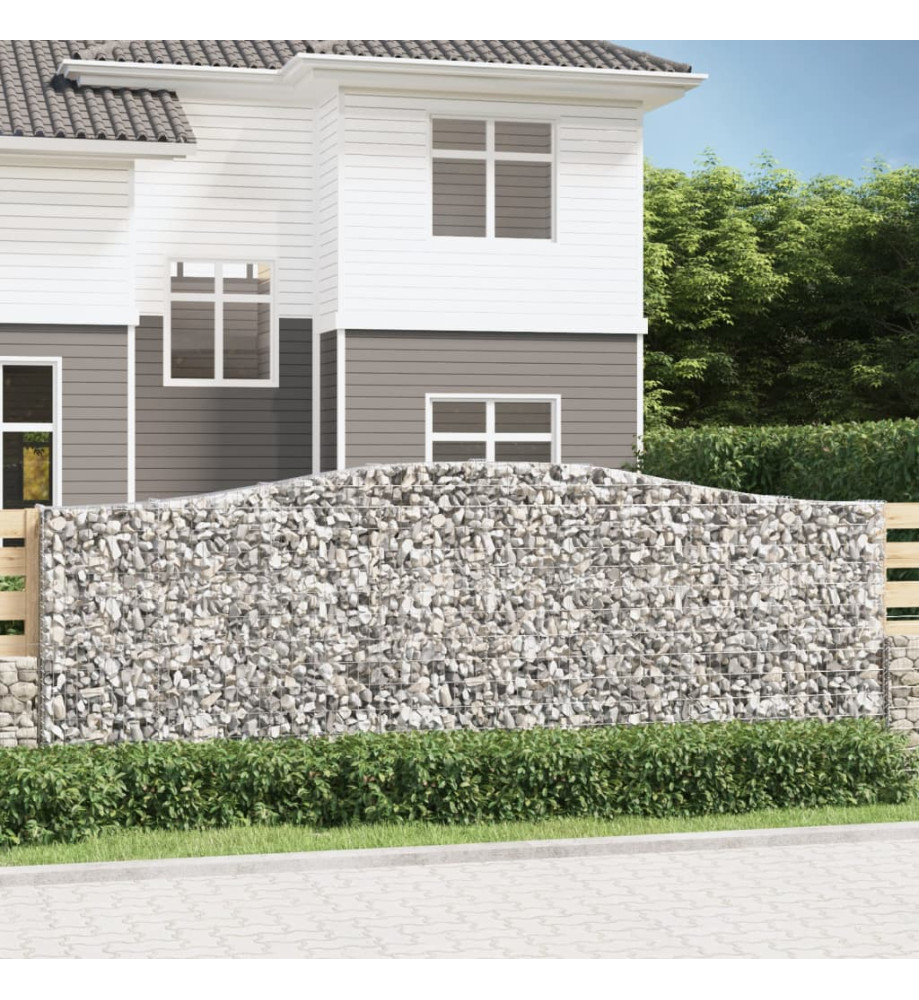 Paniers à gabions arqués 25 pcs 400x30x140/160 cm Fer galvanisé