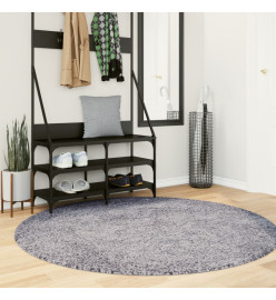 Tapis shaggy à poils longs moderne bleu Ø 200 cm