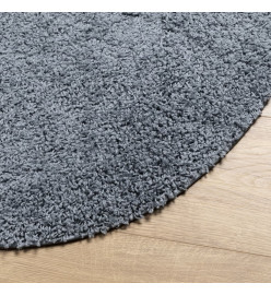 Tapis shaggy à poils longs moderne bleu Ø 200 cm