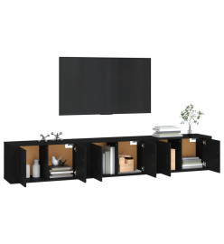 Meubles TV muraux 3 pcs noir 80x34,5x40 cm