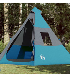 Tente de camping 7 personnes bleu 350x350x280 cm taffetas 185T