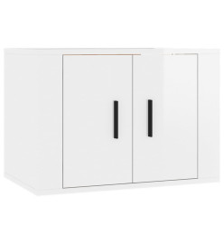 Meubles TV muraux 3 pcs blanc brillant 57x34,5x40 cm