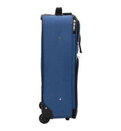 Ensemble de bagages de voyage bleu tissu