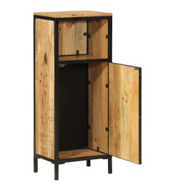 Armoire de salle de bain 40x27x90cm bois massif manguier et fer