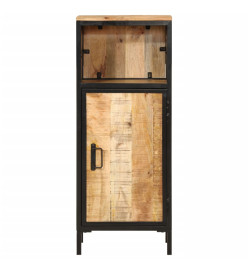 Armoire de salle de bain 40x27x90cm bois massif manguier et fer