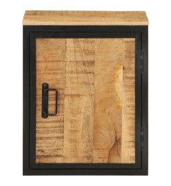 Armoire de salle de bain 40x30x50cm bois massif manguier et fer