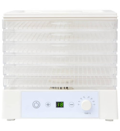 Déshydrateur alimentaire avec 6 plateaux 250 W Blanc