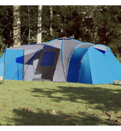 Tente de camping 12 personnes bleu 840x720x200 cm taffetas 185T