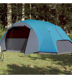 Tente de camping 8 personnes bleu 360x430x195 cm taffetas 190T