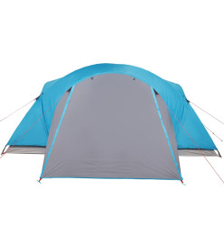 Tente de camping 8 personnes bleu 360x430x195 cm taffetas 190T