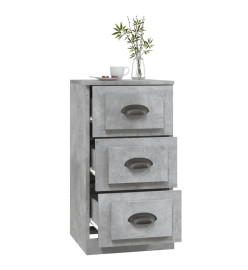 Buffet gris béton 36x35,5x67,5 cm bois d'ingénierie