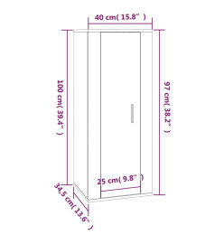 Ensemble de meubles TV 6 pcs Noir Bois d'ingénierie