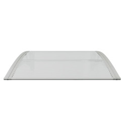 Auvent de porte Gris et transparent 80x80 cm Polycarbonate