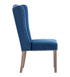 Chaise de salle à manger Bleu Velours