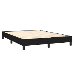 Lit à sommier tapissier avec matelas Noir 140x190 cm Tissu