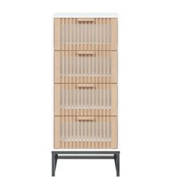 Buffet haut blanc 40x30x95 cm bois d'ingénierie