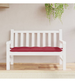 Coussin de banc de jardin rouge bordeaux 120x50x7 cm