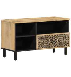 Meuble TV 80x33x46 cm bois massif de manguier