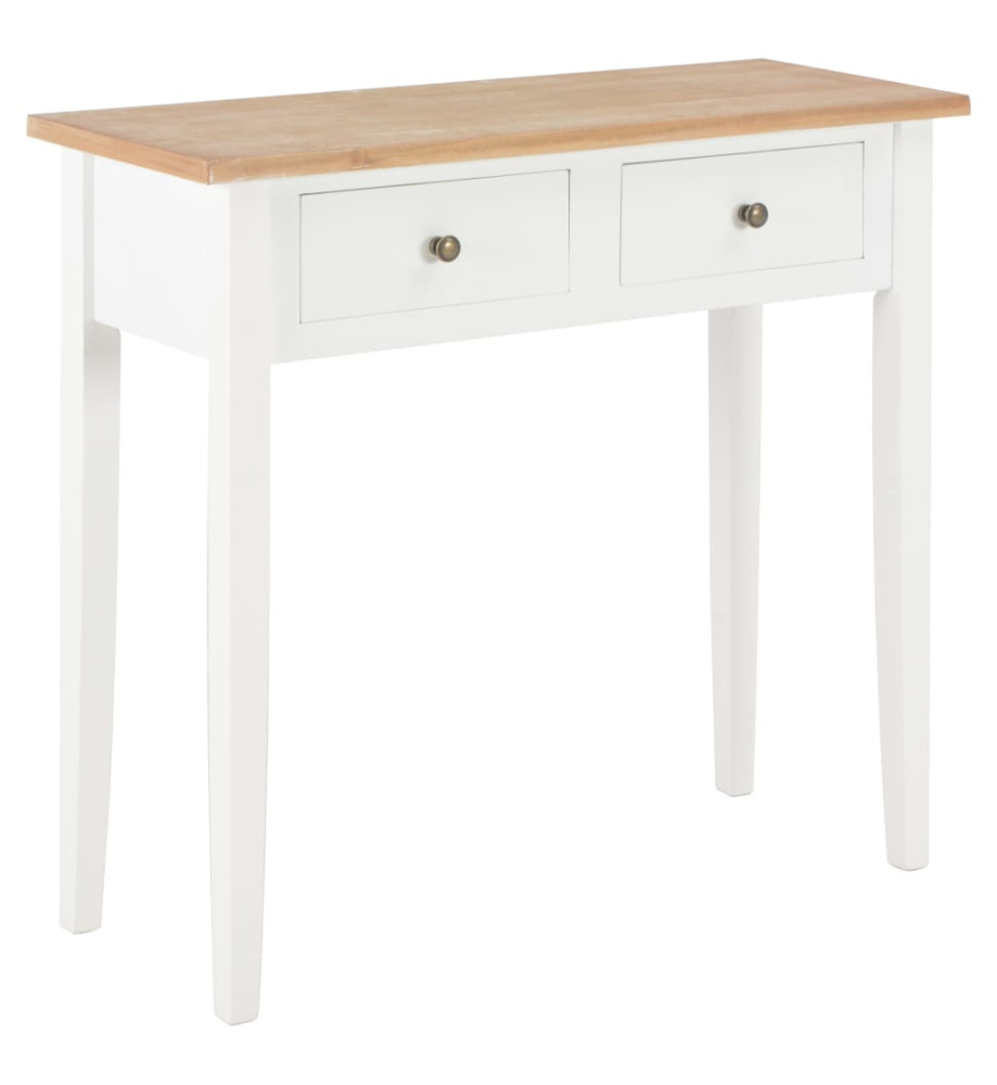 Table de console et coiffeuse Blanc 79x30x74 cm Bois