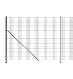 Clôture en treillis métallique avec bride anthracite 2x10 m