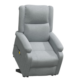 Fauteuil de massage inclinable Gris clair Tissu