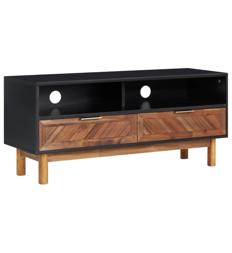 Meuble TV 100x35x45 cm Bois d'acacia massif et MDF