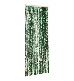 Rideau anti-mouches vert et blanc 100x230 cm chenille