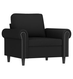 Fauteuil Noir 60 cm Velours